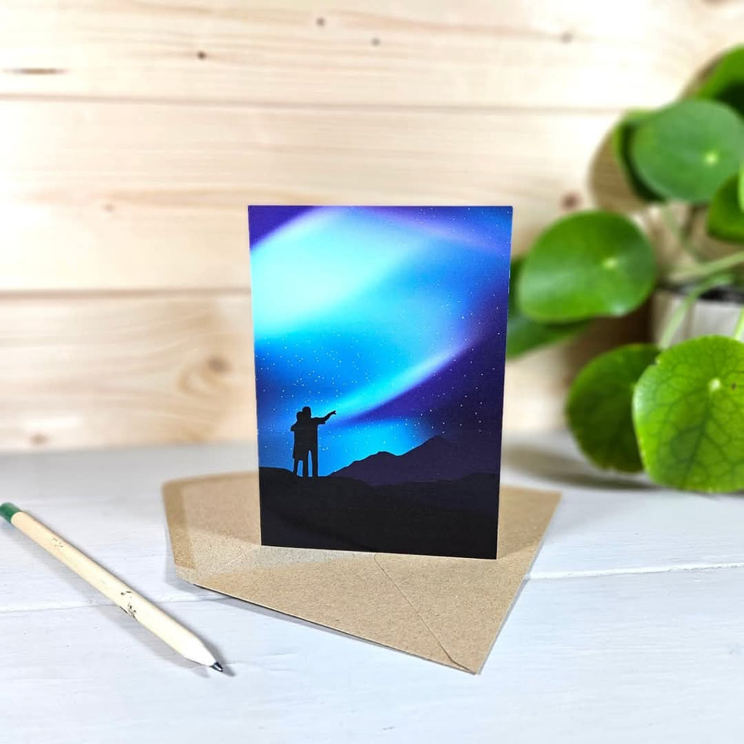 Let's Chase the Aurora Together - greetings card - Or8 Design - Northern Lights