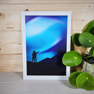 Let's Chase the Aurora Togeher - Or8Design - Northern Lights - Digital A4 Print