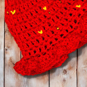 Crochet Baby Strawberry Hat - The Leopard PomPom - Baby gift - 0-3 Month