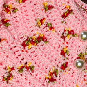 Crochet Baby Jacket / Cardigan - The Leopard PomPom - Baby gift - Newborn