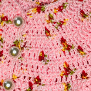 Crochet Baby Jacket / Cardigan - The Leopard PomPom - Baby gift - Newborn