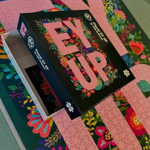 Jigsaw Puzzle - Yorkshire Themed Jigsaw - Ey Up Floral Design - JAM Artworks