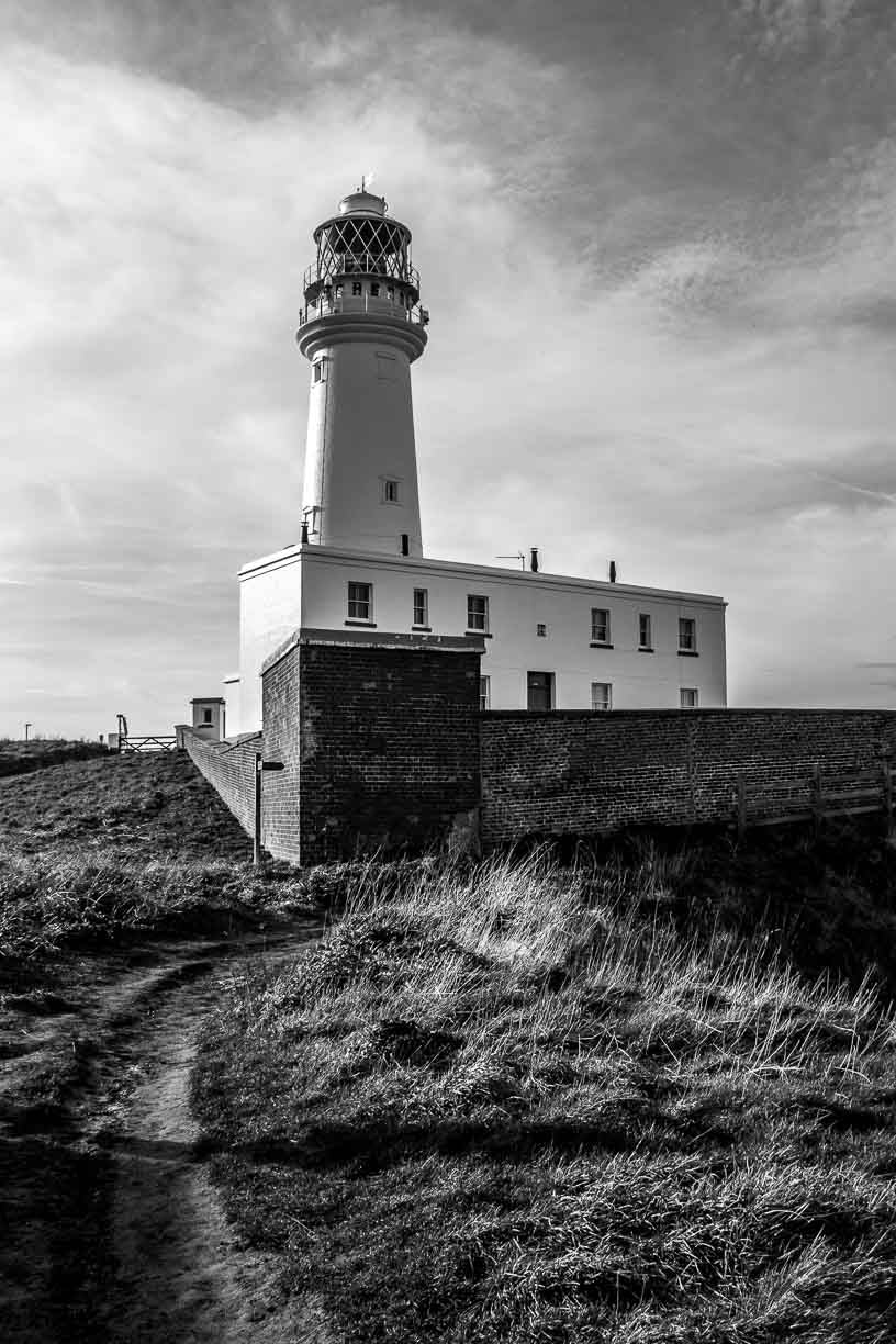 Flamborough Lighthouse - Monochrome Art Print - RJHeald Photography