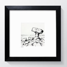 Load image into Gallery viewer, Brimham Rocks - Pencil Drawn Illustration - Square Print - Carbon Art
