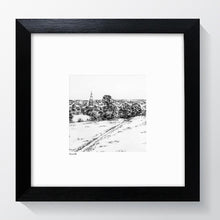 Load image into Gallery viewer, Hunger Hills Horsforth - Pencil Drawn Illustration - Square Print - Carbon Art
