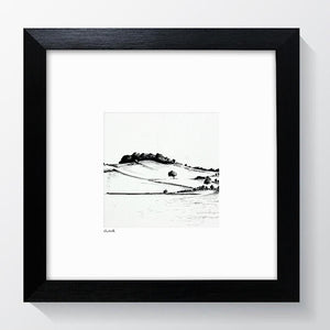 Rawdon Billing - Pencil Drawn Illustration - Square Print - Carbon Art