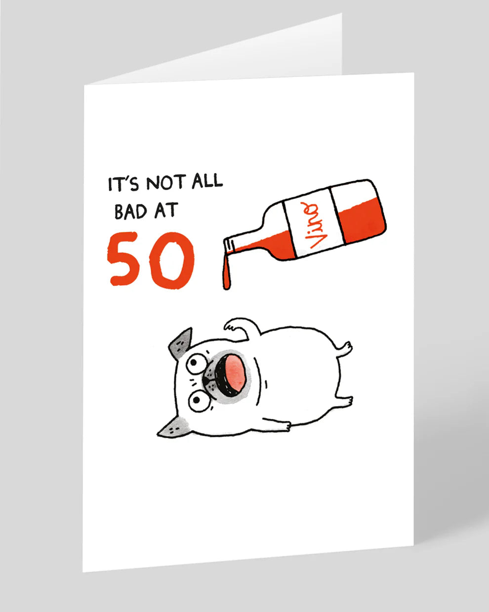 50th Birthday - Greetings Card - it's Not All Bad At 50 - OHHDeer