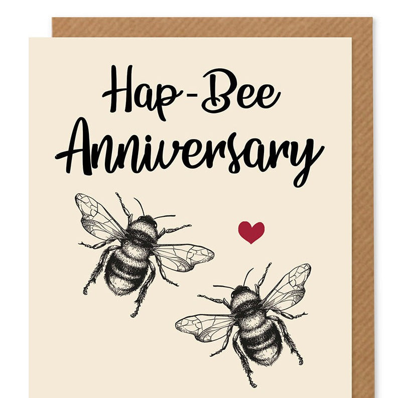 Hap-Bee Anniverary - greetings card - Hello Sweetie