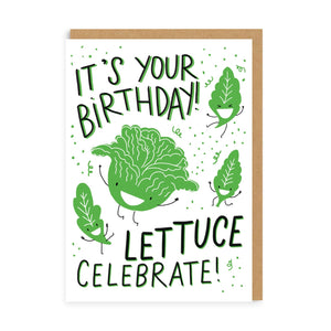 It's Your Birthday, Lettuce Celebrate - Punny greetings card - OHH Deer