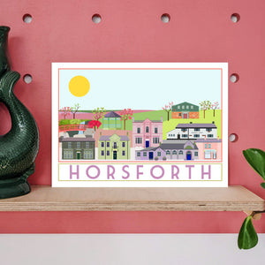 Horsforth Travel inspired poster print - Sweetpea & Rascal - Yorkshire prints - Yorkshire scenes and landmarks