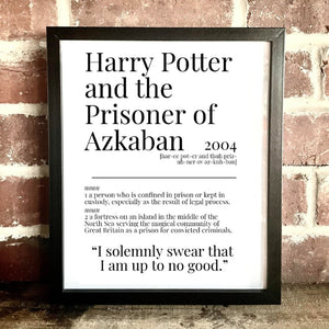 Movie Dictionary Description Quote Prints - Harry Potter And The Prisoner Of Azkaban - Movie Prints by Zwag