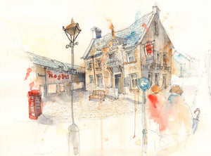 The Old Kings Arms, Horsforth Town Street - Yorkshire Art - Tim Gomersall Art & Illustration