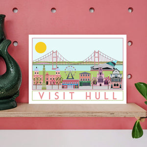 Visit Hull Landmarks Travel inspired poster print - Sweetpea & Rascal - Yorkshire prints