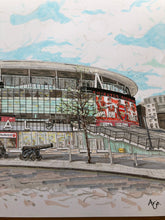 Load image into Gallery viewer, Emirates Stadium Print - Arsenal FC - A4 print - Art by Arjo

