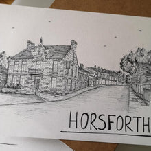 Load image into Gallery viewer, Horsforth Town Street Art Print - A4 size - Christopher Walster
