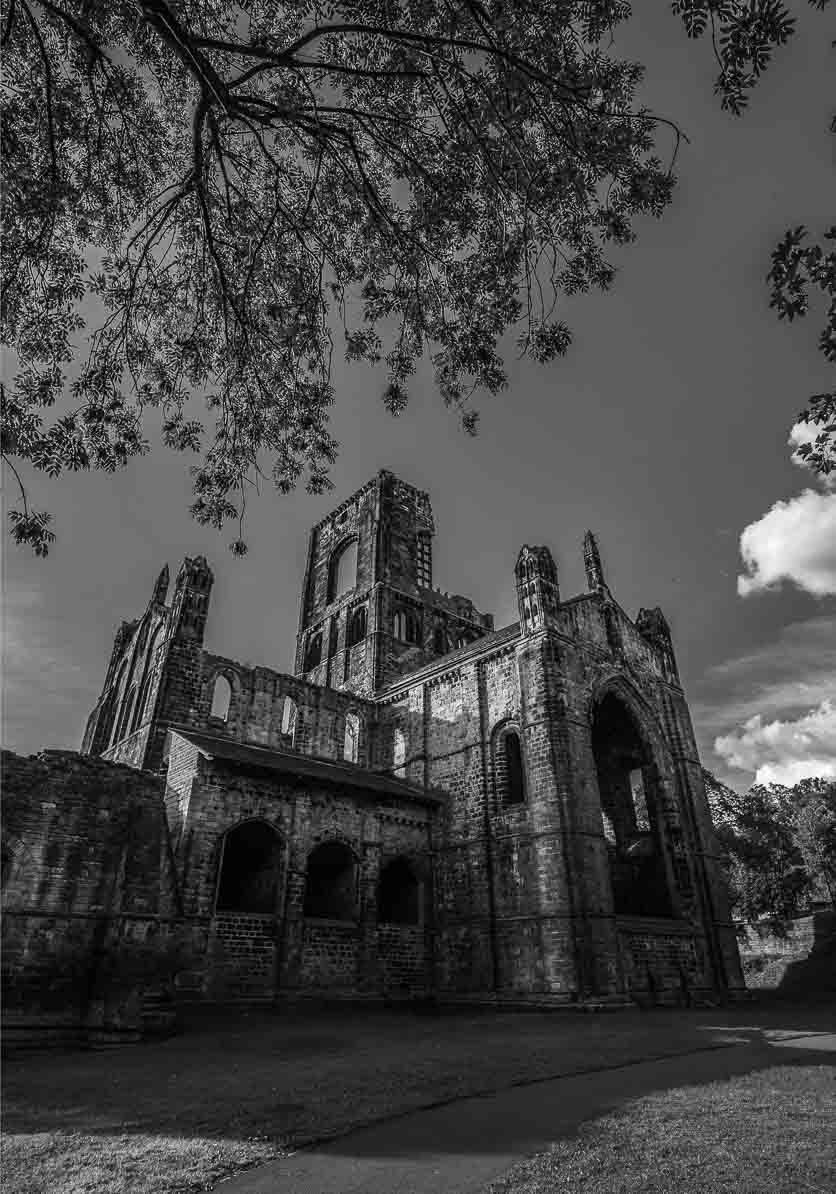 Kirkstall Abbey - Black and White Art Print - RJHeald Photography