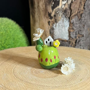 Miniature Ceramic House - Forest Hill - Dried Flower holder - Strawberry Lane Studio