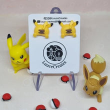 Load image into Gallery viewer, Earrings - Pikachu Bum Polymer Clay Stud Earrings - Pokemon fans - Luuce Creates
