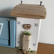 Load image into Gallery viewer, Perpetual Calendar with Wooden Cottage - Blue - Tina's Lovely Creations
