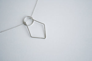 Geometric Ring Holder Necklace - Sterling Silver - Gemma Fozzard