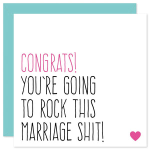 Congrats! You're Really Going To Rock This Wedding Sh!t - Purple Tree Designs