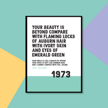 Load image into Gallery viewer, Song Lyrics Print - Jolene - Dolly Parton - JAM Artworks

