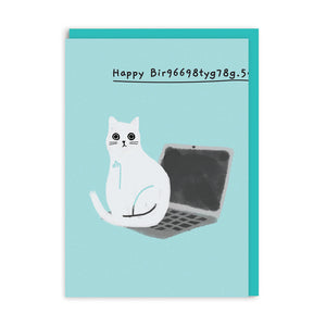 Happy Birthday - Cat Lovers Greetings card - OHHDeer