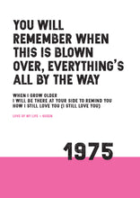 Load image into Gallery viewer, Song Lyrics Print - Love of my Life - Queen - JAM Artworks
