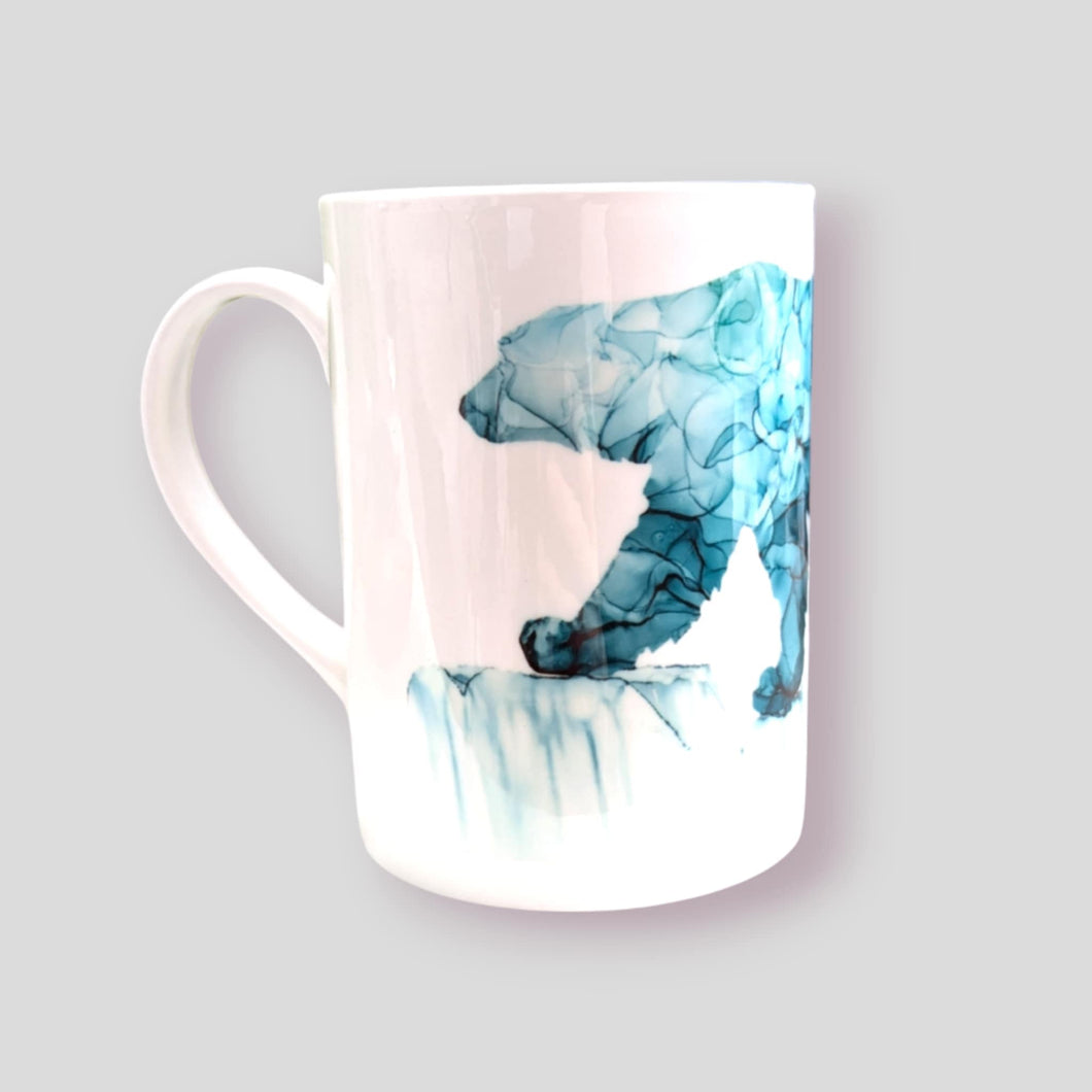 Mug - Polar Bear - Nichol Stokes Designs - Alcohol Ink Artwork