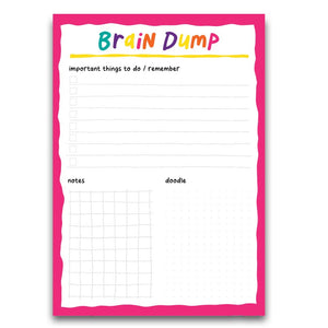 Notepad - Brain Dump - A5 size tear off note pad - The Playful Indian