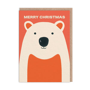 Merry Christmas - Polar Bear Christmas Greetings Card - OHHDeer