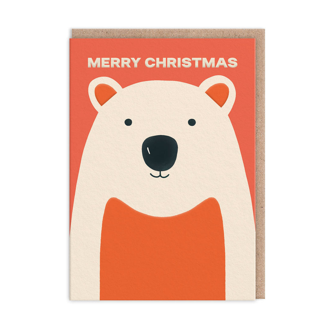 Merry Christmas - Polar Bear Christmas Greetings Card - OHHDeer