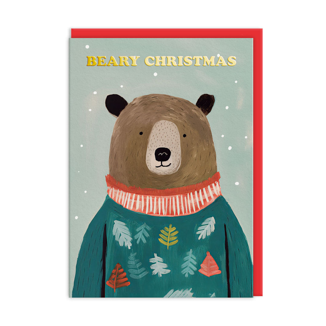 Beary Christmas - Bear Christmas Greetings Card - OHHDeer