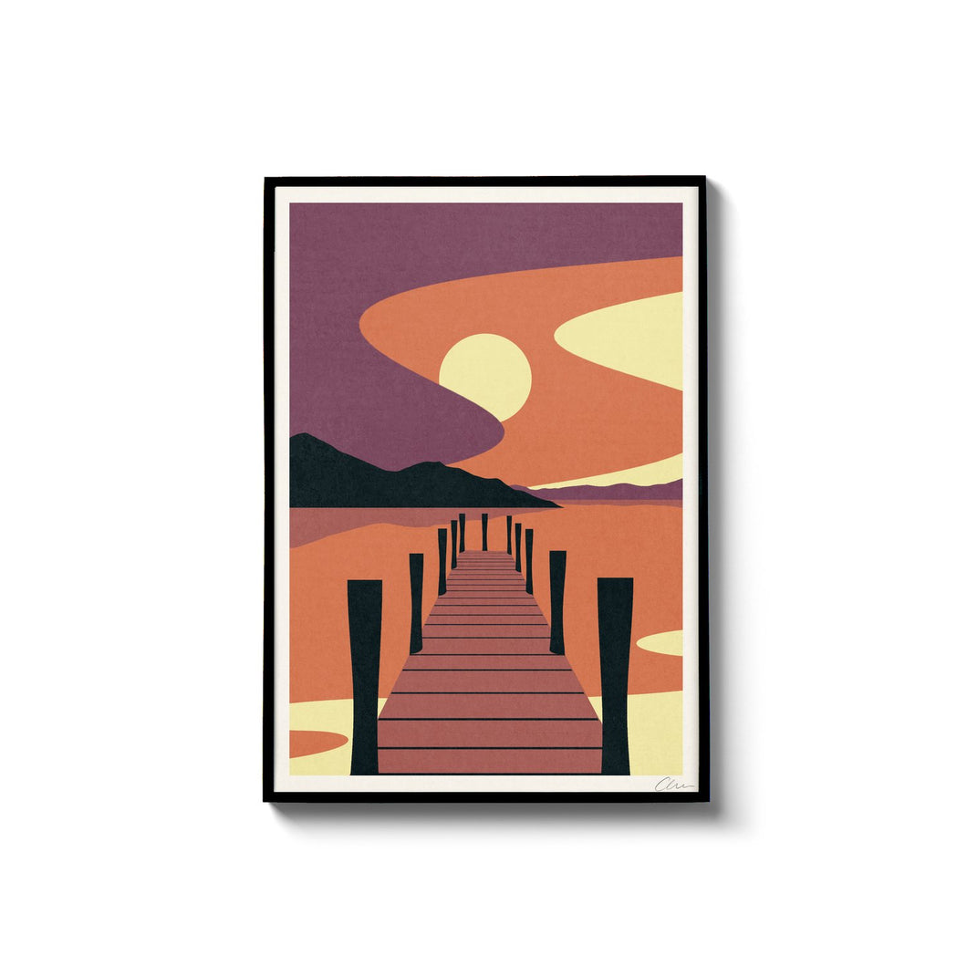 Sunset At The Lake - A4 Digital Print - Or8Design
