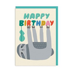 Happy Birthday - Sloth Birthday Greetings card - OHHDeer