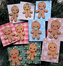 Load image into Gallery viewer, Gingerbread Men  - Polymer Clay - Christmas Tree Decoration - Pins and Noodles
