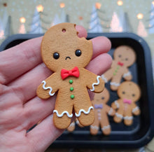 Load image into Gallery viewer, Gingerbread Men  - Polymer Clay - Christmas Tree Decoration - Pins and Noodles
