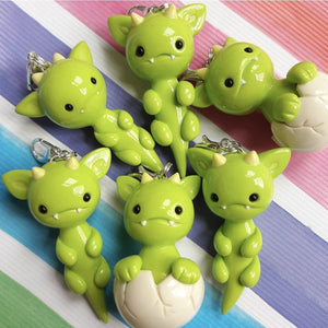 Dinosaur Egg Charm / Zip Pull - Pins and Noodles