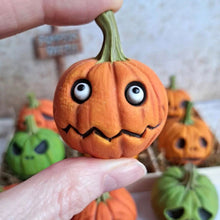 Load image into Gallery viewer, Pumpkin - Polymer Clay - Halloween Keepsake Decoration - Pins and Noodles
