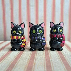 Black Cat Charms - Key ring / Bag Charm - Pins and Noodles