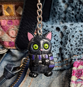 Black Cat Charms - Key ring / Bag Charm - Pins and Noodles