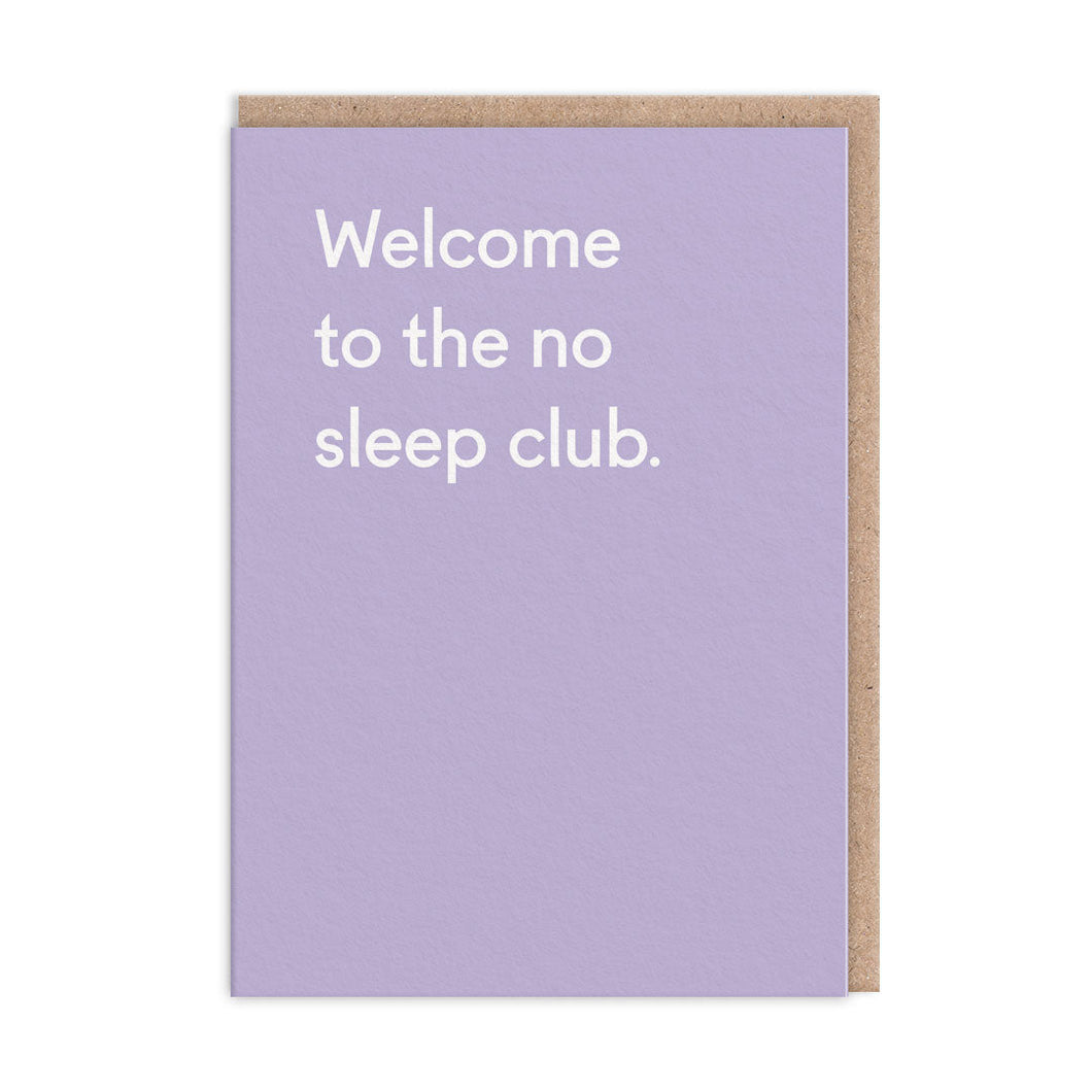Welcome to the No Sleep Club - OHHDeer - New Baby Card
