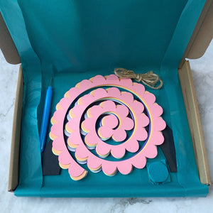 Paper Flower Making Kit - Make your own Rainbow - Pastel Colours - Turn the Page Design