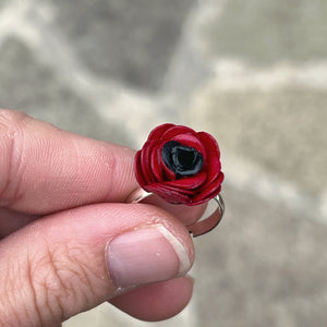Paper Rose Flower Ring - Adjustable - Lots of Colours - Turn the Page Design