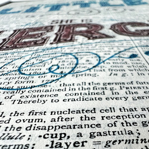 Dictionary Page Print - Though she be but little she is fierce - Midsummer Nights Dream / Shakespeare Quote - Turn the Page Design