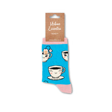 Load image into Gallery viewer, Time For Tea - Ladies socks - Two Colours - Urban Eccentric - Pun Socks
