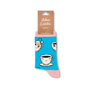 Time For Tea - Ladies socks - Two Colours - Urban Eccentric - Pun Socks