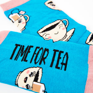 Time For Tea - Ladies socks - Two Colours - Urban Eccentric - Pun Socks