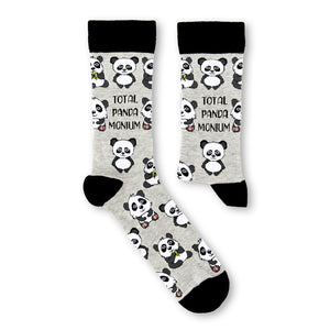 Total Panda Monium Socks - Unisex socks - Urban Eccentric - Panda Puns