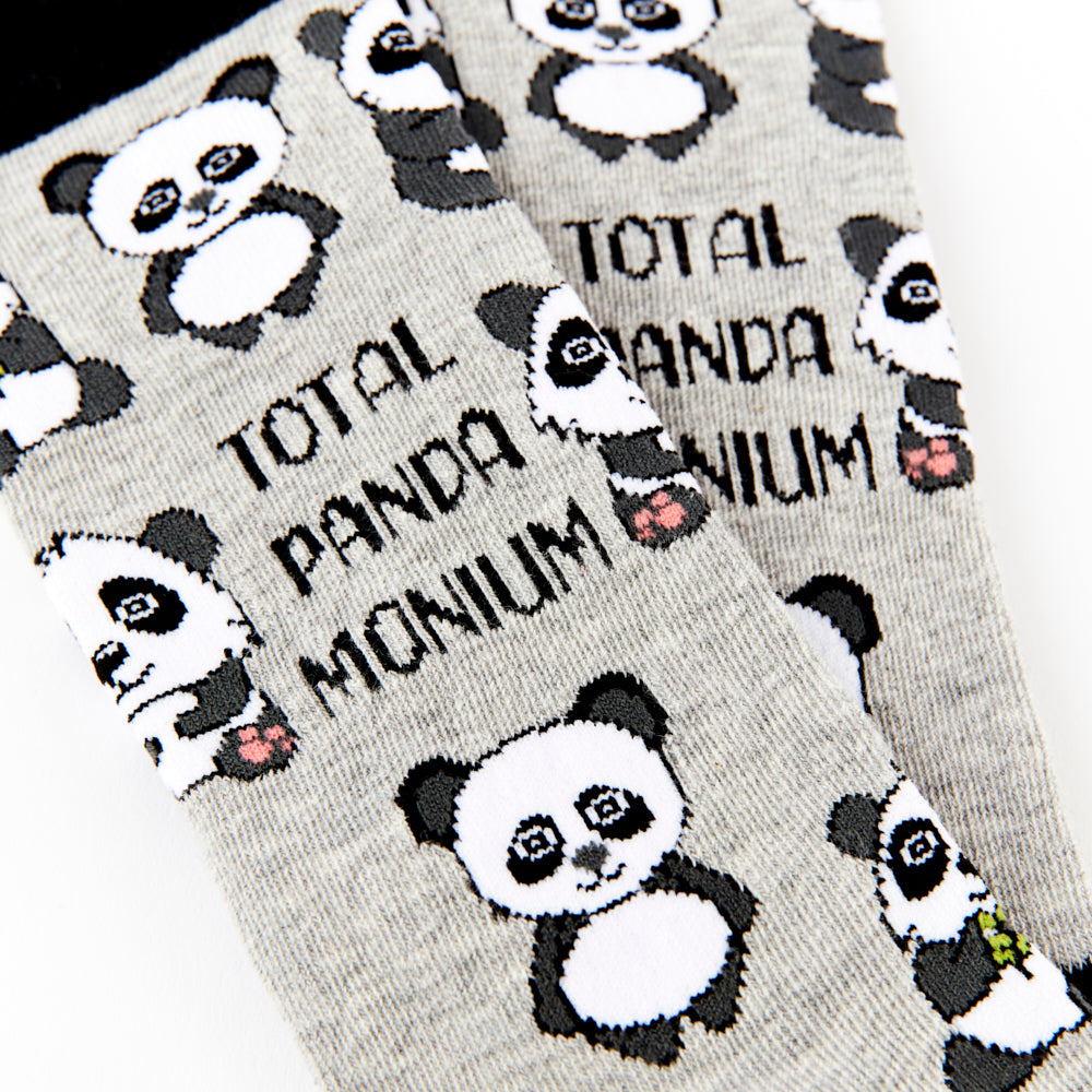 Total Panda Monium Socks - Unisex socks - Urban Eccentric - Panda Puns